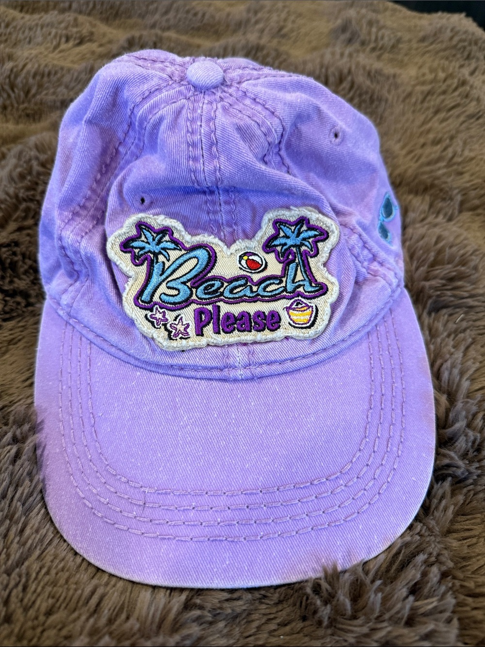 Beach Please Lilac Baseball Cap